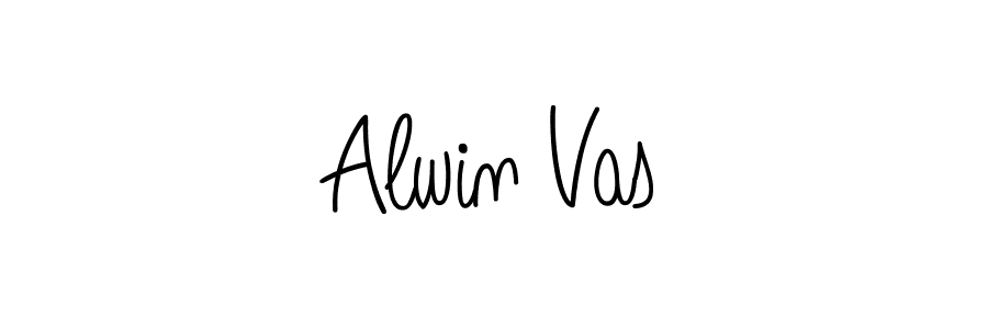 The best way (Angelique-Rose-font-FFP) to make a short signature is to pick only two or three words in your name. The name Alwin Vas include a total of six letters. For converting this name. Alwin Vas signature style 5 images and pictures png